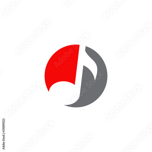 Music note symphony icon logo design vector template