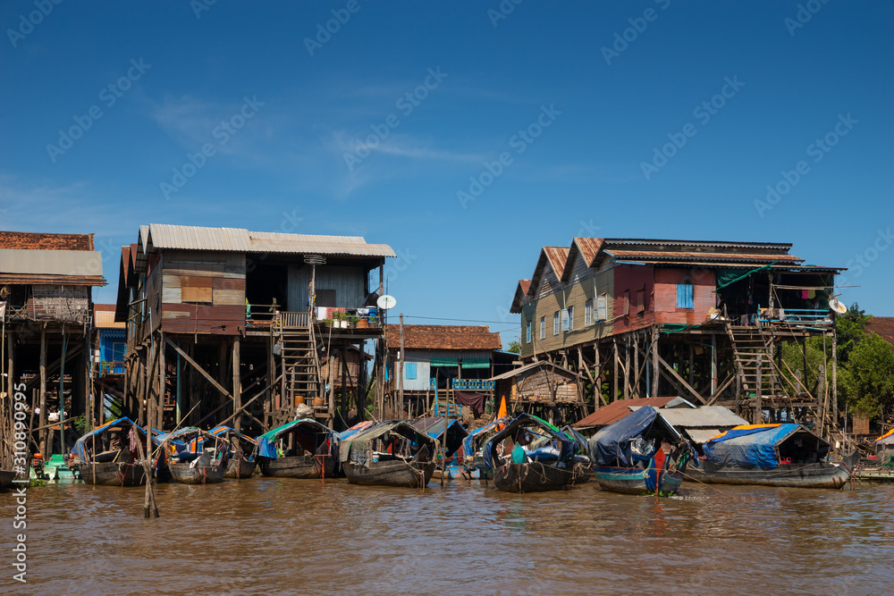 Kompong Khleang Floating Village at Lake Tonle Sap Cambodia Kompong Khleang Floating Village at Lake Tonle Sap Cambodia