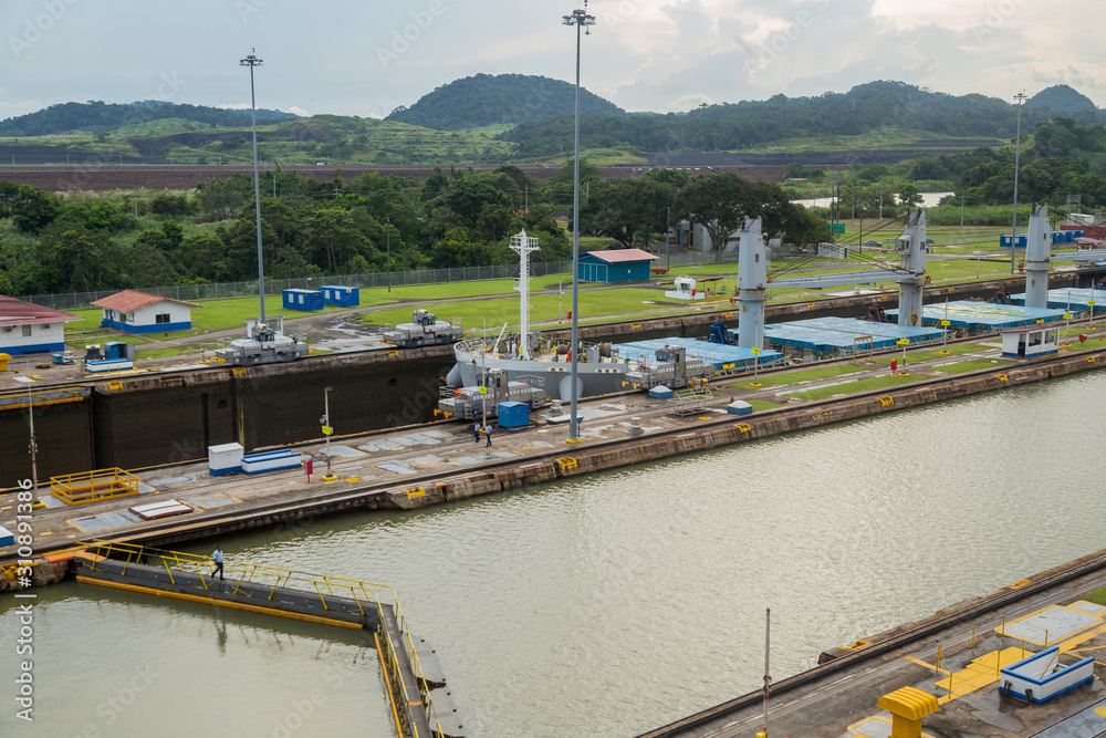 Ship in Panama Canal
