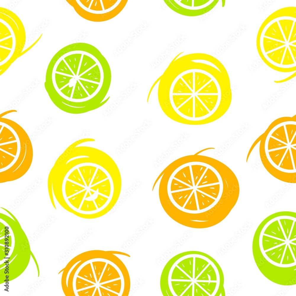 set of citrus slices