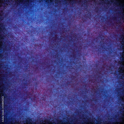 Dark Purple Abstract Background with Bright Blue Designs
