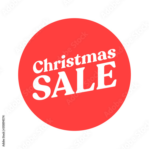 Christmas sale promotion badge. Xmas gift season promo banner.