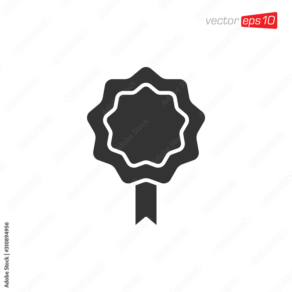 Rosette Medals Icon Design Vector
