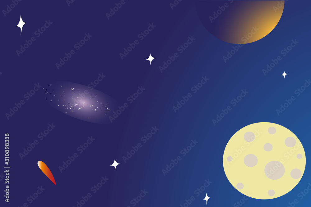 Naklejka premium Background with cosmonaut in space