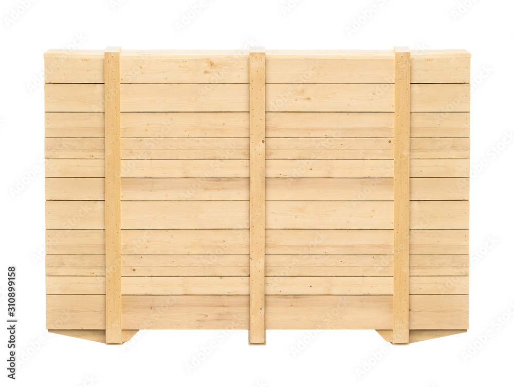 wooden container isolated on a white background wooden container isolated on a white background