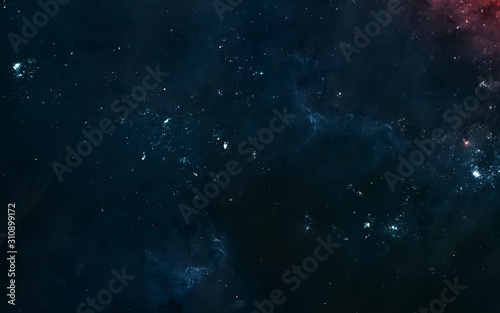 Beautiful cosmic landscape. Star clusters somewhere in deep space. Science fiction. Elements of this image furnished by NASA