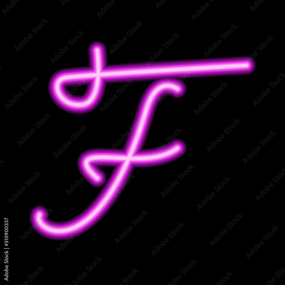 neon pink letter neon pink letter