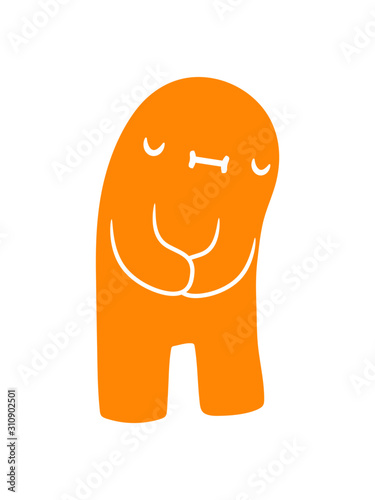 Gelbe Schlafende Figur 