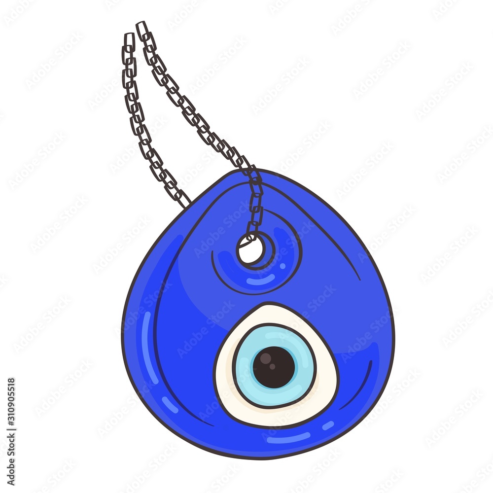 Vector illustration of Turkish evil eye amulet. Vector illustration of Turkish evil eye amulet.