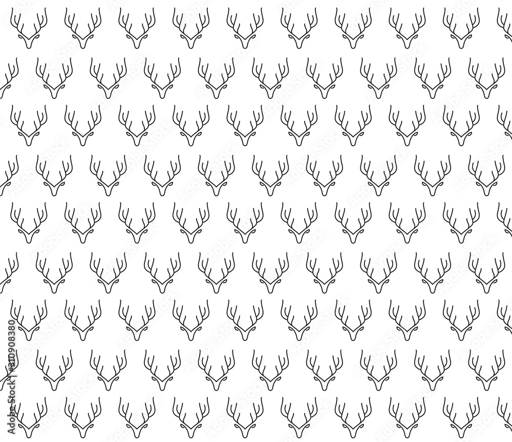 Deer icon pattern set for wallpaper and texture backgroun