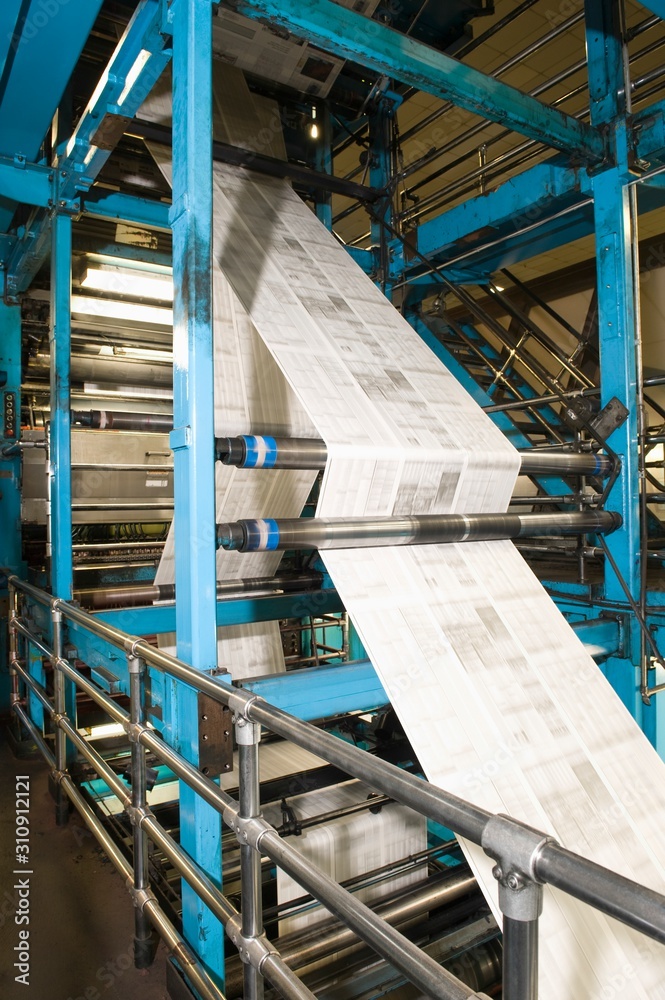 Fototapeta premium Process Of Newspaper Production