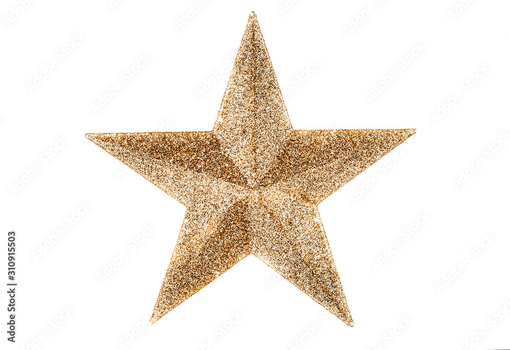 Bronze gold christmas star isolated on white background. Decoration for the xmas tree. The top for the Christmas tree. Bronze gold christmas star isolated on white background. Decoration for the xmas tree. The top for the Christmas tree.