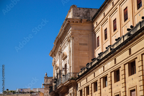 balconies in an Italian piazza