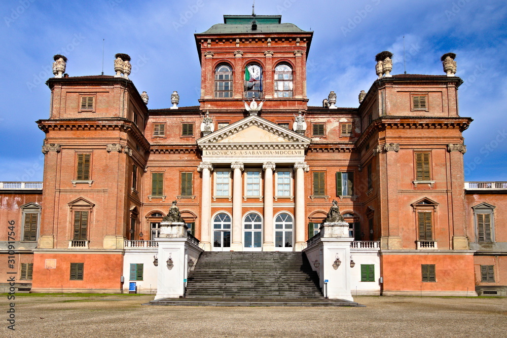 Racconigi, Italy December 02, 2019 The Royal Castle of Racconigi is