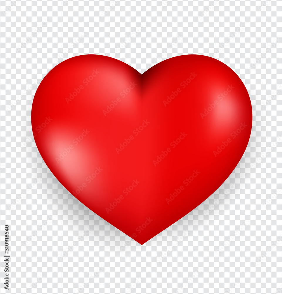 Red heart isolated on transparent background. Happy Valentine's day greeting template. Red heart isolated on transparent background. Happy Valentine's day greeting template.