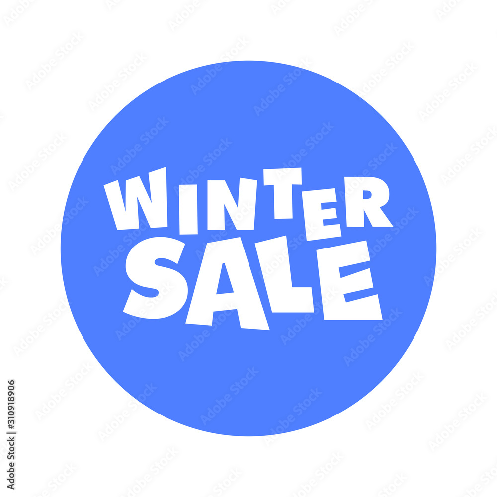 Winter sale badge banner. Promotion clearance. Winter sale badge banner. Promotion clearance.