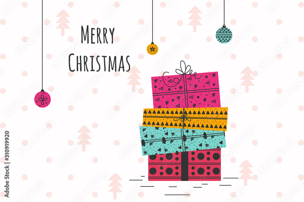 Merry Christmas | Xmas Presents Vector 