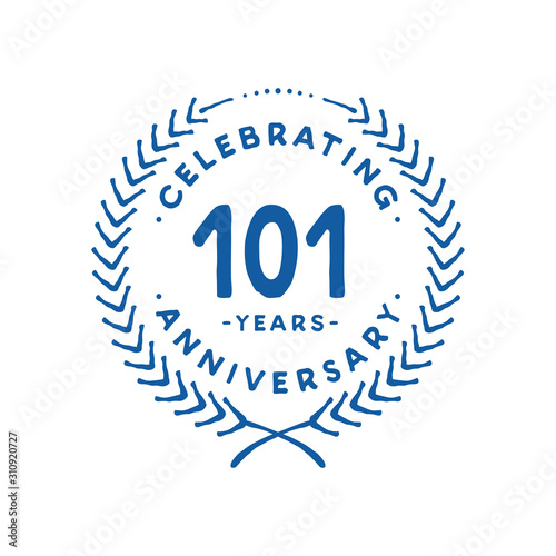 101 years design template. 101st logo. Vector and illustration.