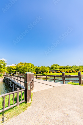 北海道の夏 函館 特別史跡 五稜郭跡 一の橋