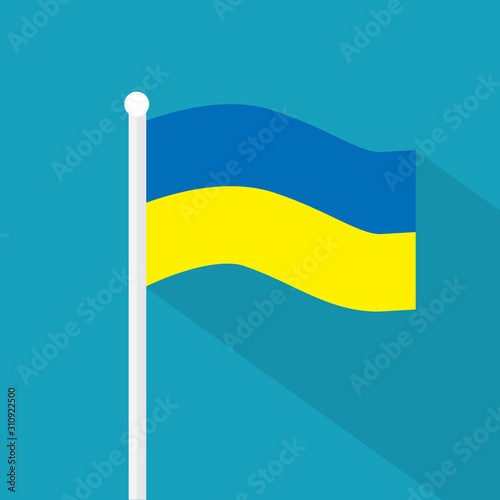Ukraine flag icon- vector illustration