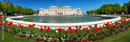 View to Volksgarten and National History Museum in Vienna
