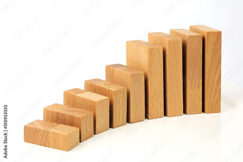 Chart mit Holzklötzen Chart mit Holzklötzen