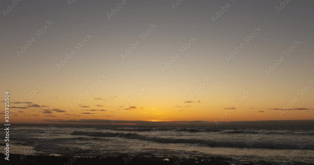 Timelapse of golden sunset on atlantic ocean, Spain Timelapse of golden sunset on atlantic ocean, Spain