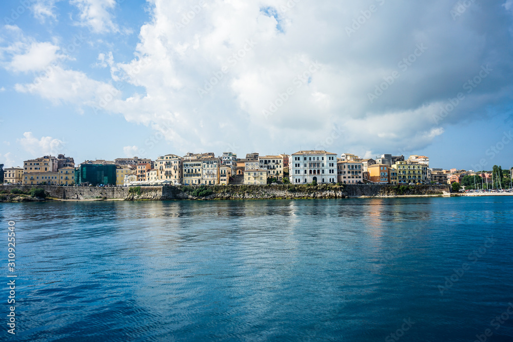 Corfu town from the sea