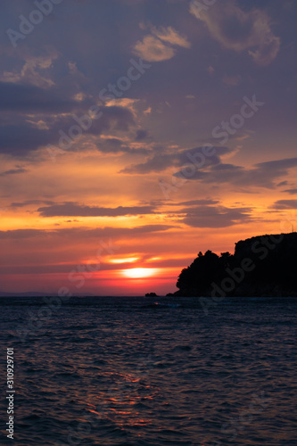 An amazing sunset on the Croatian coast © Frane