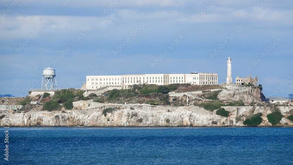Alcatraz Prison Island in San Francisco Bay, California