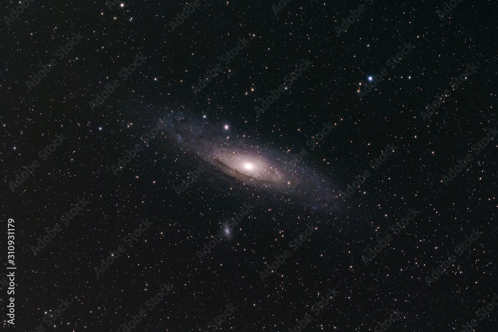 The Andromeda Galaxy photographed from Mannheim in Germany.