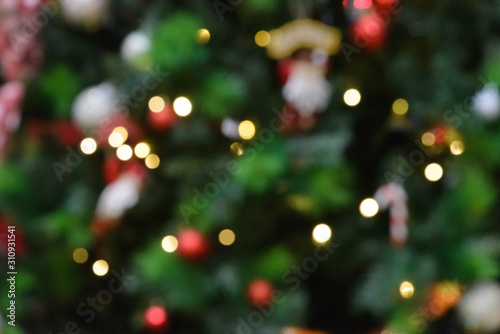 blurred image of a Christmas tree bokeh