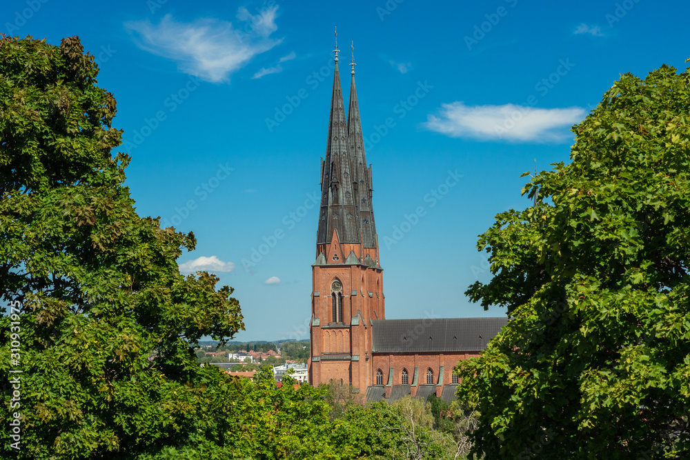 View of the Uppsala Cathedral, Sweden