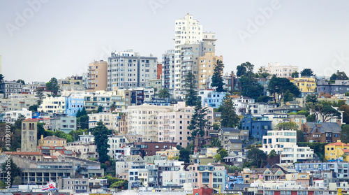 Closeup view of San Francisco, California, USA Skyline © Diego Gomez
