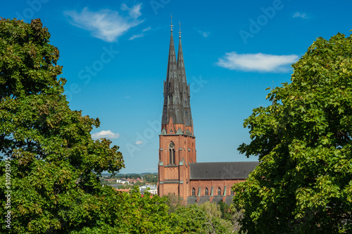 Obraz na płótnie View of the Uppsala Cathedral, Sweden w salonie