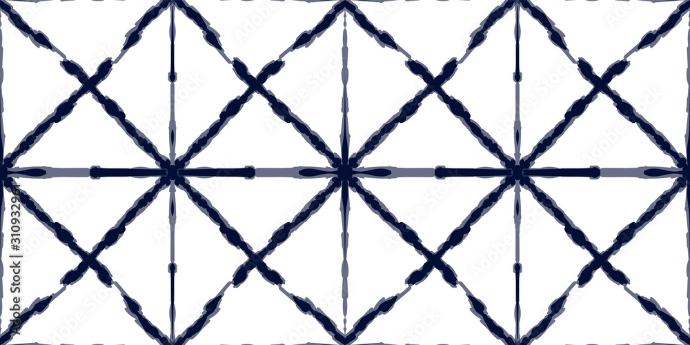 Fototapeta premium Cold Batik Vector Seamless Pattern.