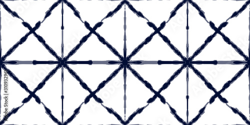 Cold Batik Vector Seamless Pattern. 