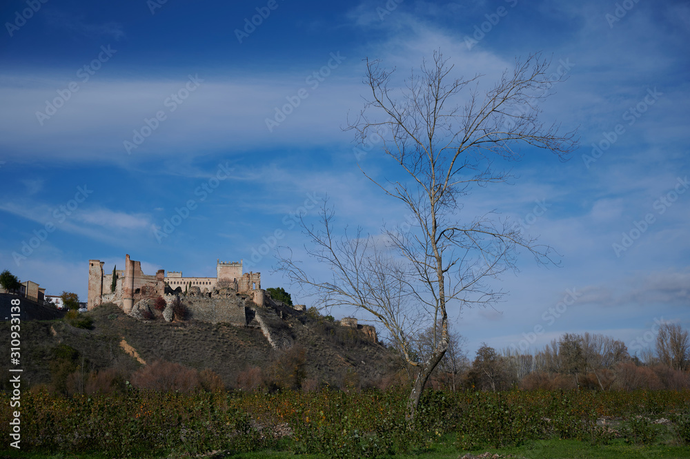 Castle-palace of Escalona of the fifteenth century and Mudejar style in Escalona del Alberche, Toledo_Spain