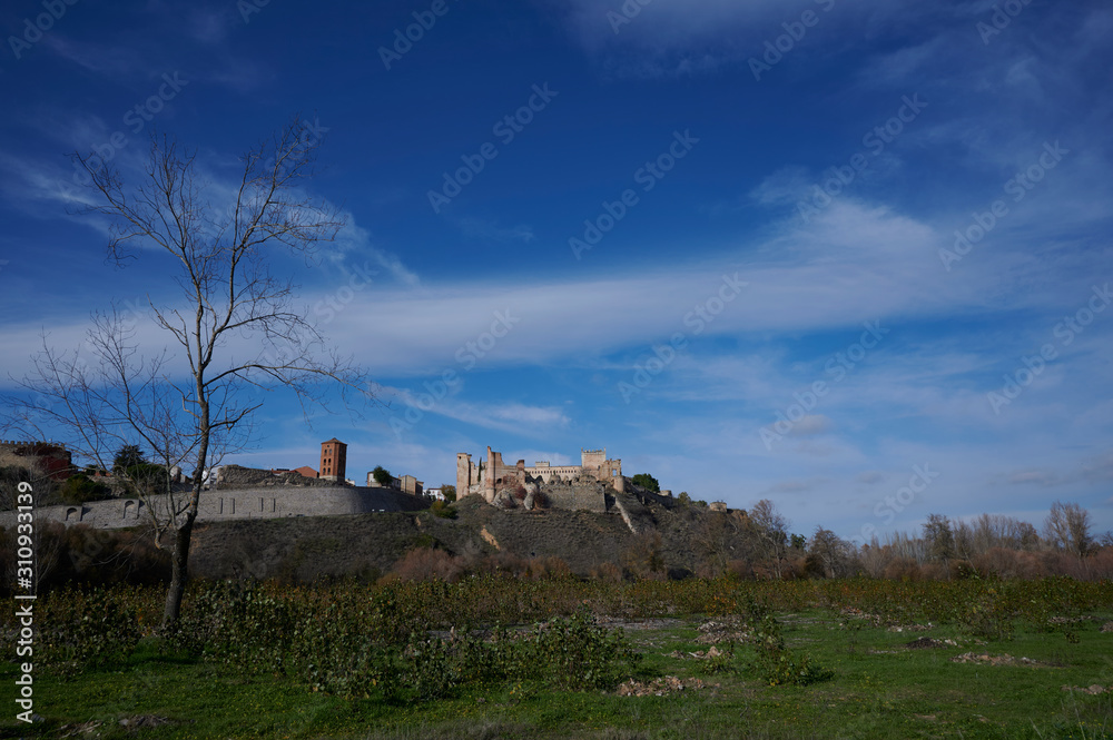 Castle-palace of Escalona of the fifteenth century and Mudejar style in Escalona del Alberche, Toledo_Spain