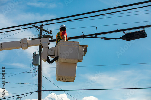 Fotografie Health and safety in the construction and maintenance industry as a workman is s