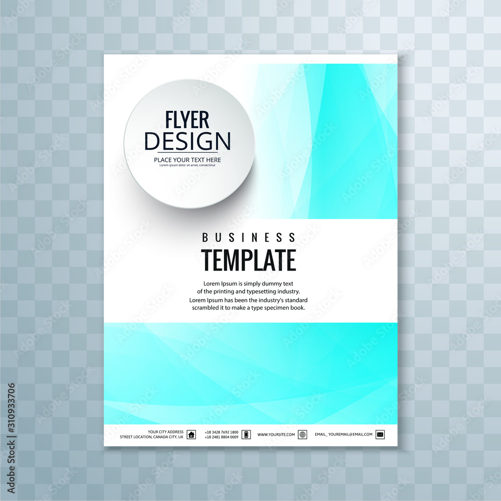 Fototapeta premium Cover design template for annual report. Abstract modern vector illustration. Cover presentation on a4. Abstract presentation templates. Flyer text font. Ad flyer text. White a4 brochure cover design