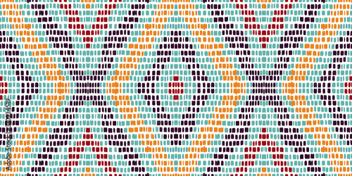 Scarlet Bohemian Ikat. Azure Carpet Vector Seamless Pattern. Japanese Shibori Rustic Background. Maroon Indonesian Arabic Texture. Bohemian Tie Dye Navajo.