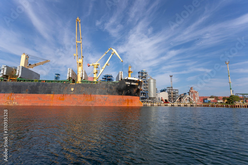 Marine crane. Huge cargo crane