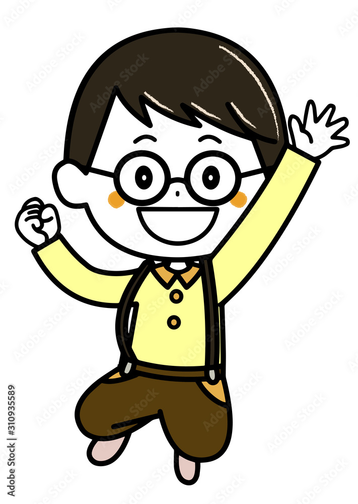 ガッツポーズの男の子 ポーズ イラスト ガッツポーズの男の子 ポーズ イラスト