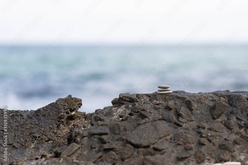 Stones in the sea. Balance, Yoga, Calm, Peace Stones in the sea. Balance, Yoga, Calm, Peace