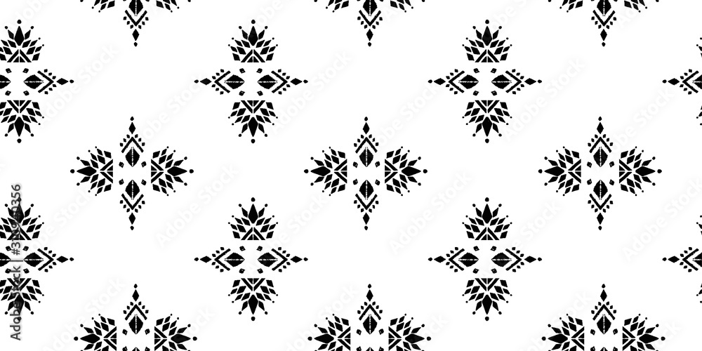 Ikat pattern etnic indian ornamental black and white illustration. Navajo motif texture ornate design for surface print backgrund Ikat pattern etnic indian ornamental black and white illustration. Navajo motif texture ornate design for surface print backgrund