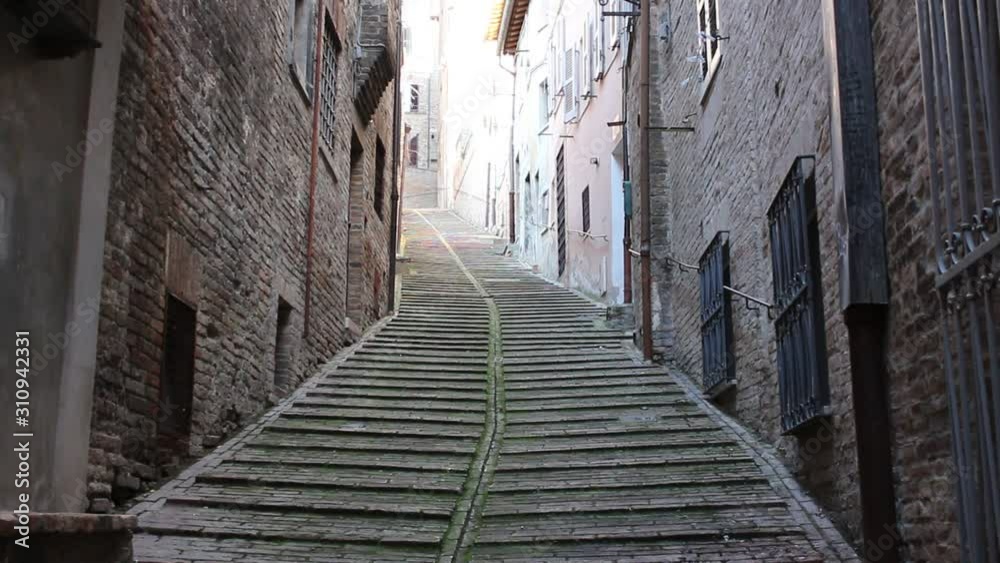 Staircase in the historic center of Urbino Staircase in the historic center of Urbino