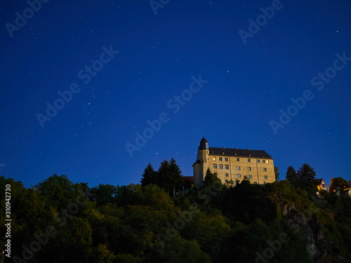 Germany old building castle night sky with stars
