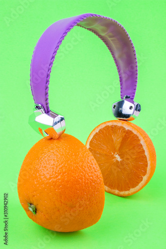 Orange Headphones