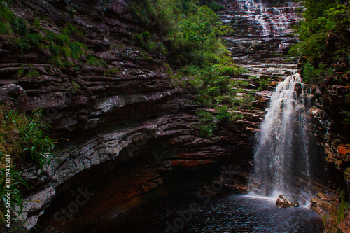 Sossego Waterfall in Chapada Diamantina National Park, Bahia - Brazil photo